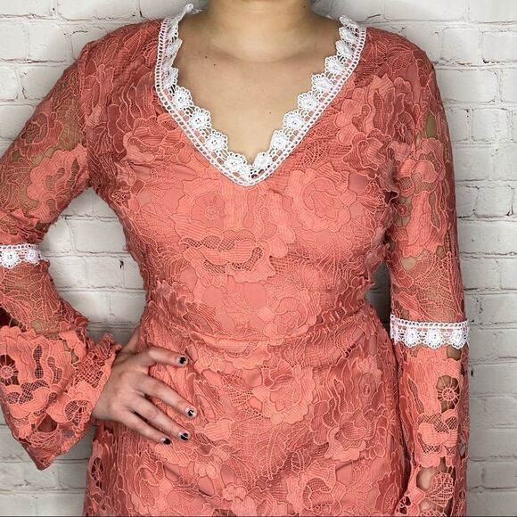 Alexia Admor Pink Contrast Lace Dress - Picture 9 of 15